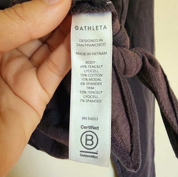 Athleta Samsara Side Tie Lyocell Blend Sweatshirt size XS in Gray - Picture 7 of 7